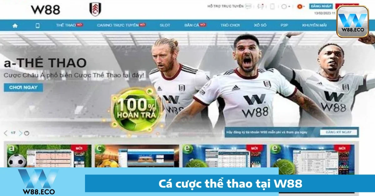 Thể Thao W88 - Cá Cược Thể Thao Uy Tín Tỷ Lệ Cực Cao 3 Các môn thể thao phổ biến tại W88